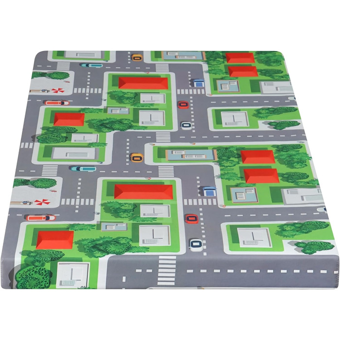 Дитячий дорожній матрац Arensberger 60x120 см Висота 6 см Складаний дитячий матрац Гелева піна зі знімним чохлом та сумкою для перенесення Матрац для дитячого ліжечка Складаний ігровий матрац Oeko-Tex