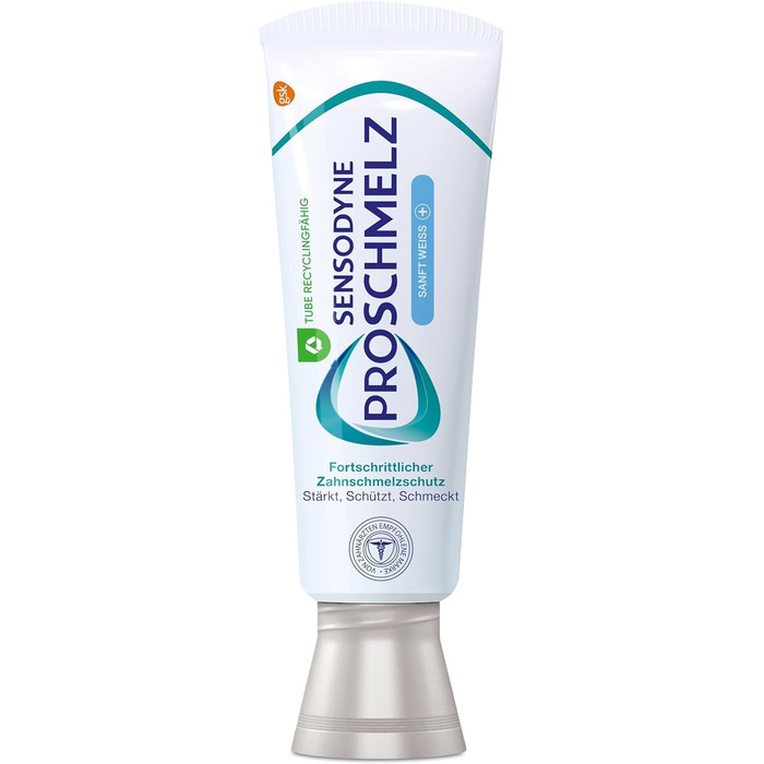 Зубна паста Sensodyne ProEnamel Gentle White Plus, 4 шт. 75 мл, зубна паста з відбілюючим ефектом, покращений захист емалі