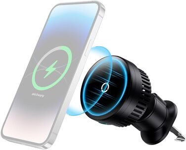 Магнітний автомобільний тримач для мобільного телефону Baseus MagPro 15W (чорний)