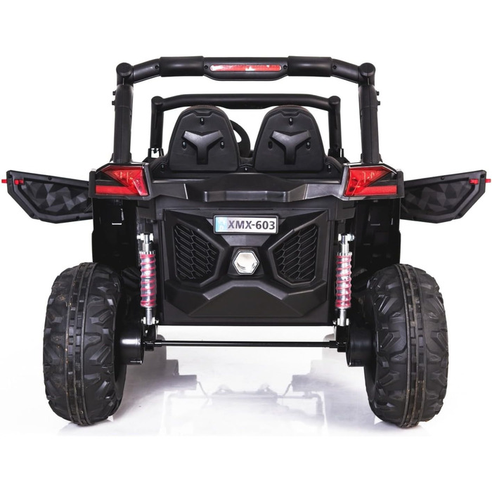 Дитячий електромобіль 12В 2-місний, NEW RSX електричний баггі для дітей, чорний, з пультом дистанційного керування 2,4 ГГц, 36 міс