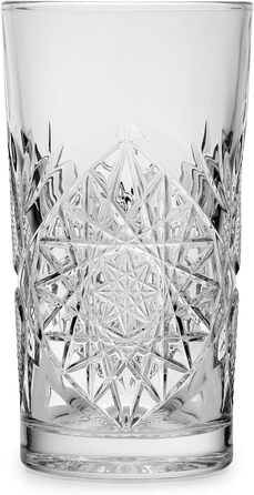 Довга склянка Libbey Hobstar - 355 мл / 35,5 мл - 6 шт. - вінтажний дизайн - можна мити в посудомийній машині - висока якість 6 шт