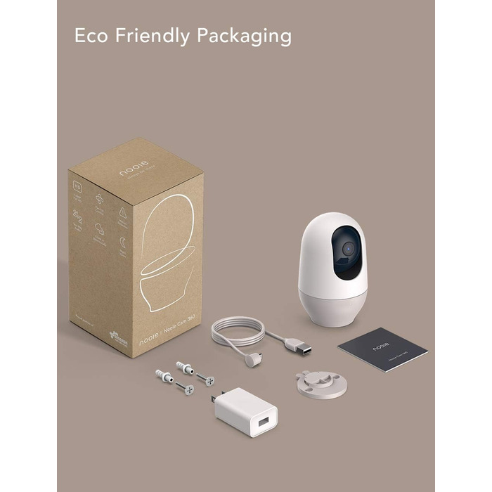 З камерою, Babyphone з камерою та мобільним додатком, 1080P HD Night Vision, AI Tracking, Intercom Function, Compatible with Alexa