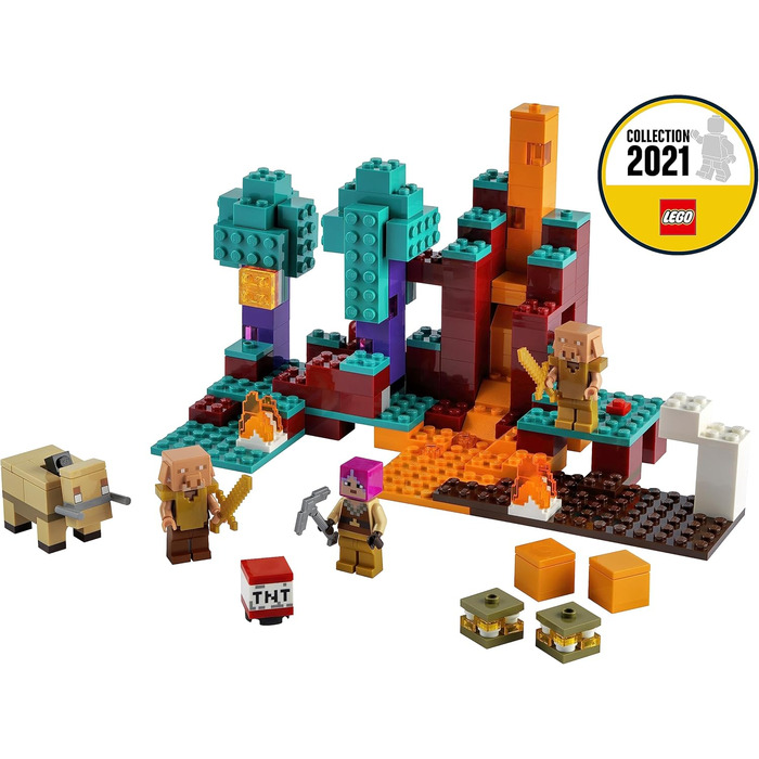Конструктор LEGO Minecraft 21168, Викривлений Ліс, 287 деталей