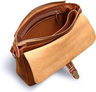 Сумка для ноутбука Londo Zion messenger bag - вищого ґатунку шкіра для стильних технічних професіоналів 13 дюймів коричнева
