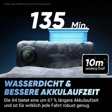 Набір для мотоциклів Insta360 X4 водонепроникна екшн-камера 8K 360, ширококутне відео 4K, невидима палиця для селфі, знімний захисний лінз, час автономної роботи 135 хв, редагування AI, стабілізація