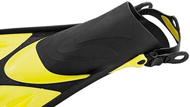 Професійний набір для дайвінгу та сноркелінгу Crivit, повний комплект, маска для дайвінгу, трубка з вбудованим сигнальним свистком та ластами, розмір M, жовтий