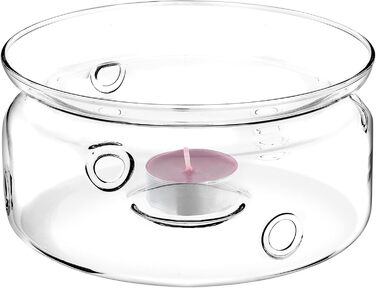 Заварник скляний 1.5л з підставкою та ситечком, чайник з термоізолятором, скляний чайник з фільтром для розсипного чаю, чайний сервіс (з ситечком) 1.5л