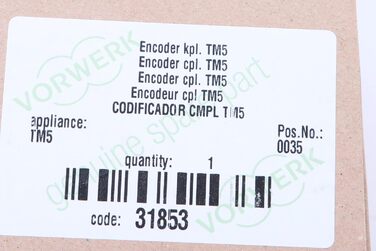 Оригінальний енкодер, регулятор швидкості для Vorwerk Thermomix TM5 і Bimby TM5 - Оригінальна запчастина - Зроблено в Німеччині - Вимикач одного вимкнення, перемикач швидкості, ручка, ручка