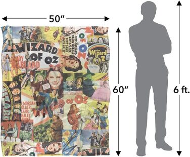 Чарівник країни Оз, ковдра з оптимального м&39якого шовку, 152 x 127 см