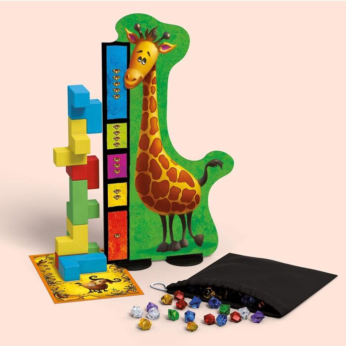 Тривимірна весела головоломка, швидка гра з укладанням плитки для дітей віком від 5 років, дитяча гра, настільна гра, сімейна гра, подарунок на дитячий день народження. Ubongo Junior 3D, 683436 Ubongo Junior 3D