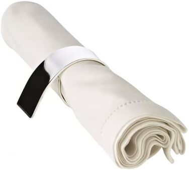 Набір з 2 кілець для серветок Volute, елегантні посріблені, стійкі до потемніння, довжина 6 см, діаметр 3,5 см, прикраса столу для весілля