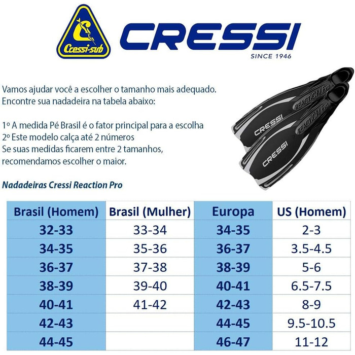 Ласти Cressi Reaction Pro - Ласти для дайвінгу, фрідайвінгу та сноркелінгу, дорослі унісекс 44/45 чорні/срібні