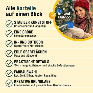 Різдвяні кульки 54 шт сині Deuba