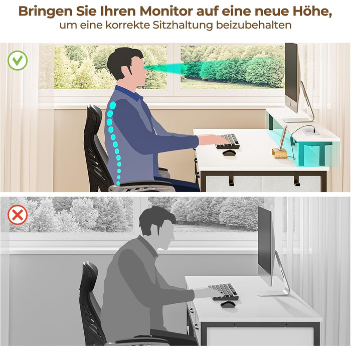 Письмовий стіл Rolanstar з шухлядами, комп&39ютерний стіл з розетками та світлодіодним освітленням, ігровий стіл з підставкою для монітора, полицею та 2 гачками, ігровий стіл для офісу, вітальня (білий, 137x47x90,5 см) білий 137 см