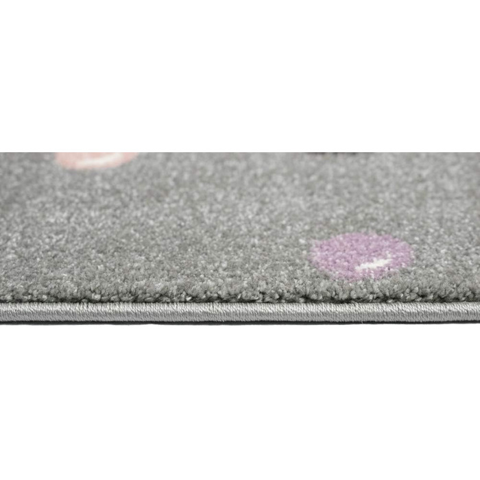 Килимок дитяча кімната слон крапки мильні бульбашки сірий синій розмір 200 х 290 см