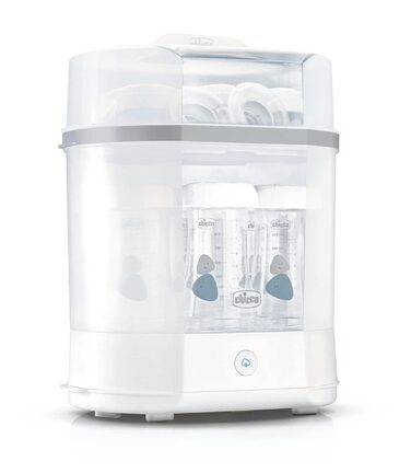 Стартовий набір Chicco, електричний стерилізатор, підігрівач для пляшечок і набір для пляшечок, 3 м&39які силіконові пляшечки з на