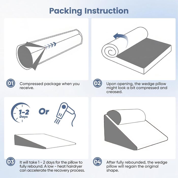 Подушка для читання для ліжка та дивана, ергономічна подушка для спини, регульована клиноподібна подушка з піною з ефектом пам&39яті для підтримки спини під час відпочинку, гри, читання або перегляду телевізора