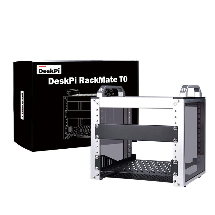 Мережева шафа GeeekPi 4U, 10-дюймова стійка для мережевого, серверного, аудіо- та відеообладнання, монтування в стійку DeskPi RackMate T0