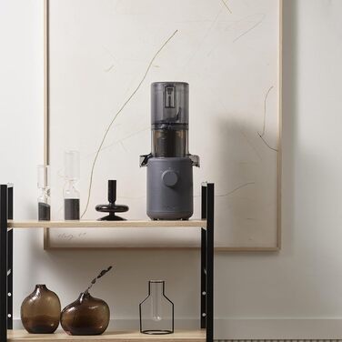 ГУРОМ Соковижималка для овочів і фруктів Повільна соковижималка H310A Електричний холодний прес Тихий двигун Легко чистити 220 мл 100 Вт Не містить бісфенолу А Тонкий дизайн Антрацитове вугілля