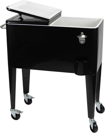 Кулер Kailua - коробка-холодильник, візок-холодильник, охолоджувач для напоїв, чорний