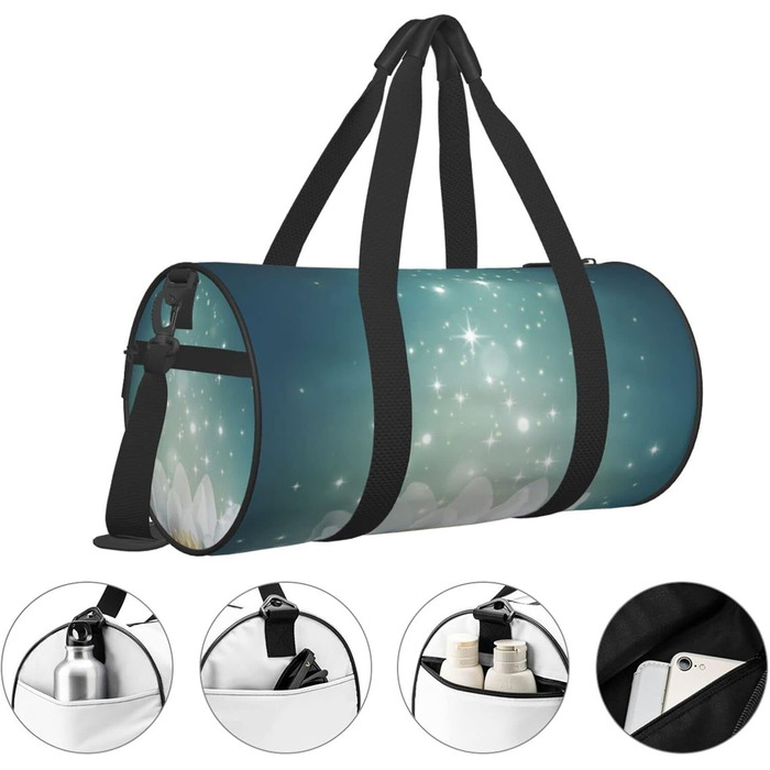 Універсальна дорожня сумка-мішок з квіткою лотоса для чоловіків та жінок, спортивна сумка, сумка для подорожей