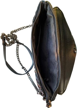 Чорна сумка-клатч Chikencall у готичному стилі з черепом та ланцюжком вінтажна шкіряна сумка через плече для жінок та чоловіків