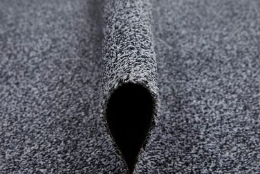 Килимок для дверей andiamo Amadis, килимок для очищення для внутрішніх та критих зовнішніх приміщень, можна прати, виготовлений з бавовни з нековзною підкладкою, 50 x 150 см, темно-сірий, сірий, 50 x 150 см (прямокутний), Amadis