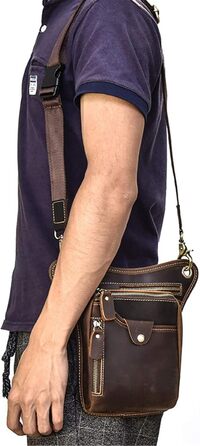 Стильна сумка через плече Фанні Рюкзачок Поясна сумка, Чоловік Жінки Божевільний Кінь Шкіряний Кросбоді Фанні Рюкзачок Організатор