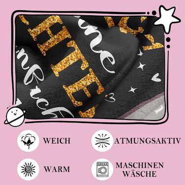 Подарункова ковдра для доньки 130x150 см, подарунок для доньки від мами, матері, тата, рожеві креативні подарунки для дівчаток та жінок, декоративні подарунки на день народження/Різдво/випускний