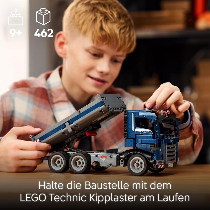 Іграшка LEGO Technic Самоскид з кермом та рухомою платформою - Синя будівельна машина - Ідея подарунка на день народження або свята - Конструктор для хлопчиків та дівчаток віком від 9 років 42203