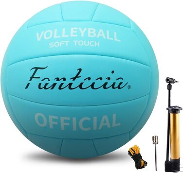 Волейбольний м'яч для пляжу, басейну та тренувань, розмір 5, включаючи насос