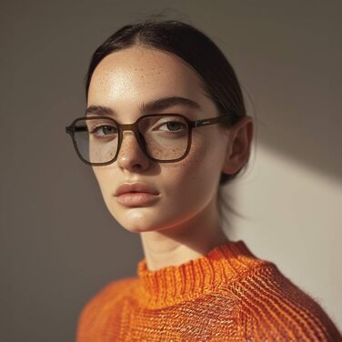 Окуляри для захисту від синього світла LONDON MOLE Hollywood Стильні квадратні Blue Blocker від напруження очей при роботі з екраном Унісекс (чоловічі, жіночі) Пружинні затискачі, глянцевий прозоро-коричневий колір