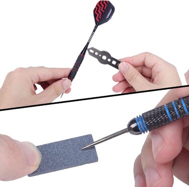 Набір професійних сталевих дротиків Turnart з металевим наконечником - 12 шт. , 24 грами, 12 алюмінієвих стрижнів з 24 деками, 20 гумових кілець, що запобігають розхитуванню, класичні