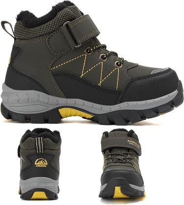 Дитяче зимове взуття TARELO, нековзні зимові чоботи, снігові чоботи середнього розміру, унісекс взуття для походів на підкладці для хлопчиків, розміри 32-39, зелене, EU 39