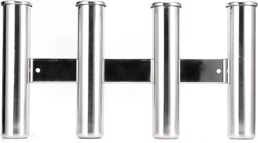 Тримач для вудки KIMISS з 4 трубками з нержавіючої сталі для кріплення на човні та яхті - вертикальне кріплення для безпечної риболовлі в морському середовищі