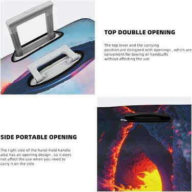 Чохол для валізи Kilauea з прихованою блискавкою, дизайн вулканічний принт, практичний, еластичний, машинне прання, для валіз, Білий/Пишний сад, X-Large Білий/Пишний сад XL