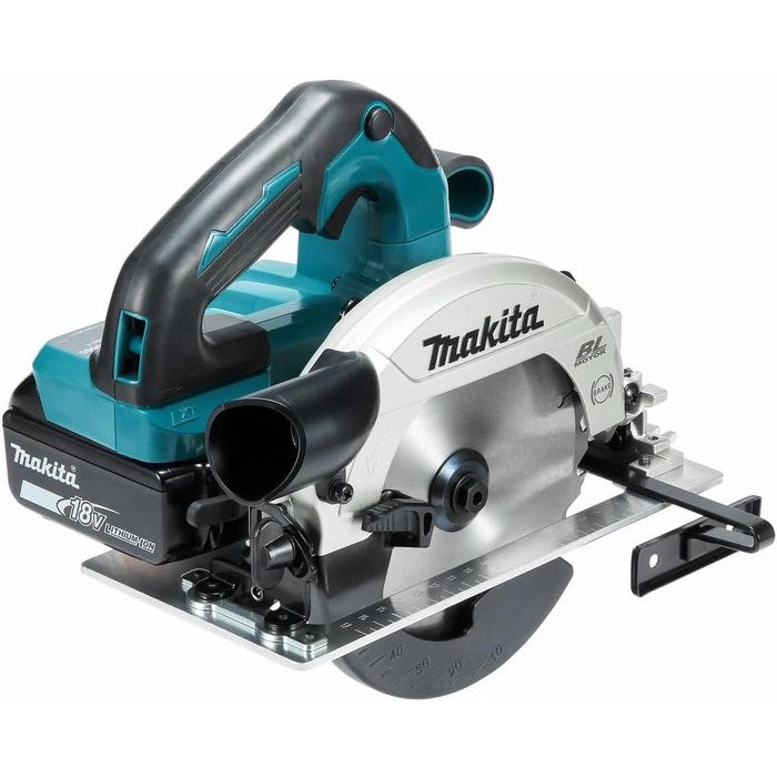 Акумуляторна ручна циркулярна пила Makita DHS660RTJ 57 мм 18 В 5,0 Ач, 2 акумулятора зарядний пристрій у кейсі MAKPAC Colourful Si
