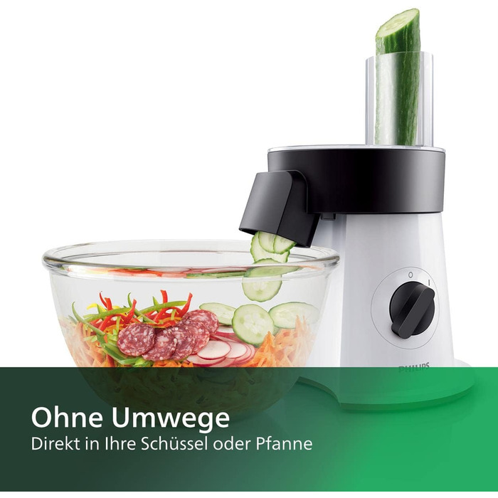 Побутова техніка Philips HR1388/80 1 Viva Collection Салатниця та подрібнювач, багатобарвна, 31,5 см Д x 22,5 см Ш x 22,5 см В