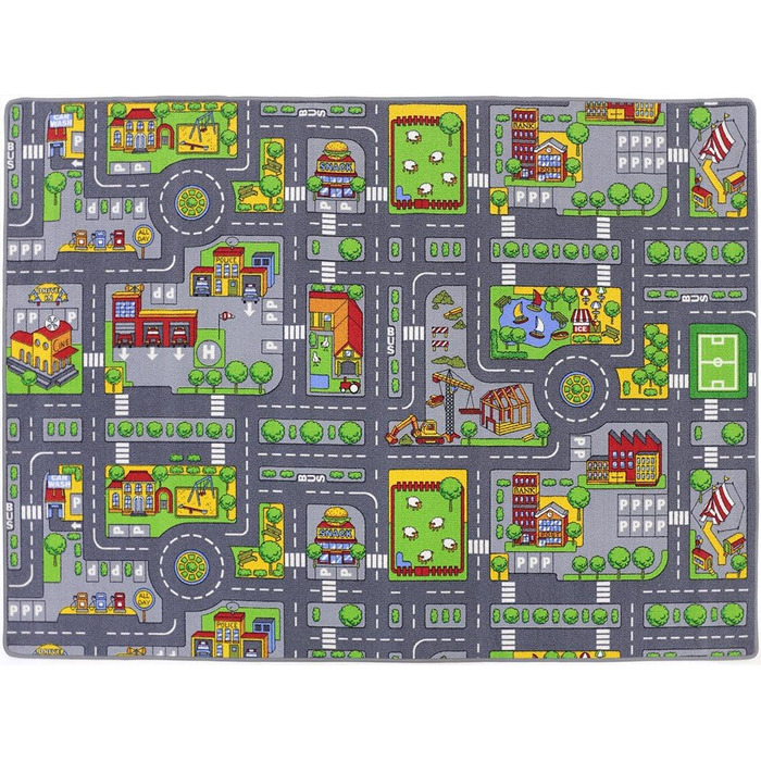 Килимок для вуличних ігор HEVO City Mix дитячий килимок 200x200 см з нековзною підкладкою 200x200 см City Mix