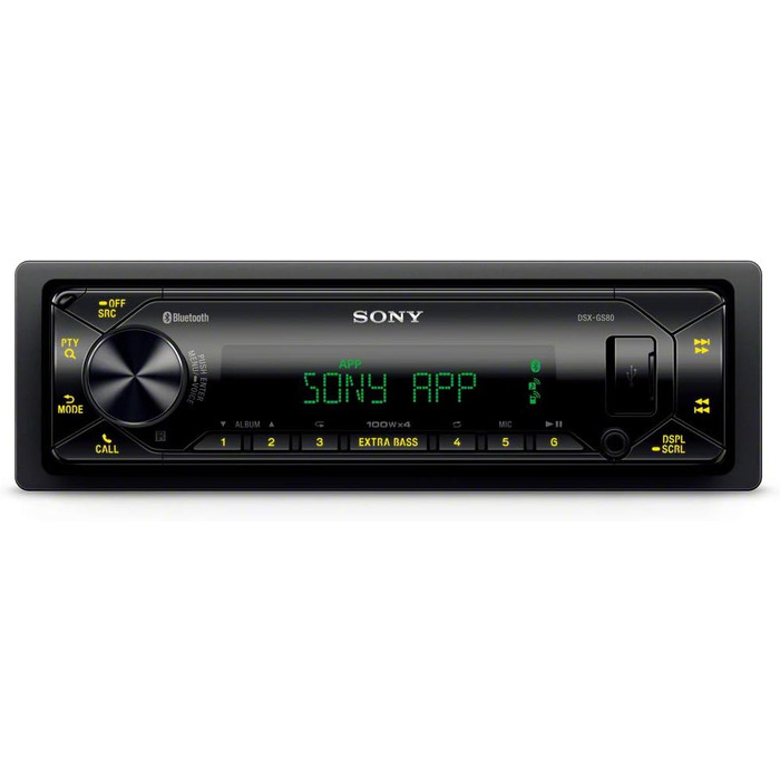 Автомагнітола Sony DSX-GS80 4 шт. 100 Вт Подвійний гучний зв'язок Bluetooth Вирівнювання часу 35 000 кольорів