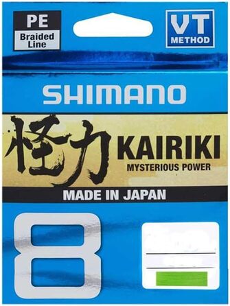 Плетена волосінь Shimano Kairiki 8, 300 метрів, Mantis Green, 59WPLA68R0 0,23 мм / 22,5 кг, 300 м