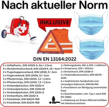 Комбінована сумка на липучці з трикутником євро, аптечкою та захисним поясом, червона, 43999712