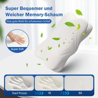 Подушка для шийного відділу хребта від болю в шиї, ортопедична подушка з піною з ефектом пам&39яті від болю в плечах, ергономічна подушка для підтримки голови та шиї для сну на боці/спині/животі, розкішна подушка для шиї