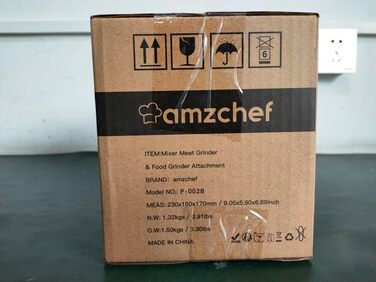 Аксесуари для м'ясорубки AMZCHEF для повільної соковижималки ZM1501 & GM3001 - ZM1501 Аксесуари - GM3001 Аксесуари - Без машини, в комплекті лише аксесуари - 3 леза, 4 ріжучі диски, 3 куточки для начинки ковбаси