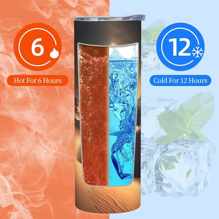 Кухоль з прямою трубочкою, дизайн пустелі Сахара, дорожній кухоль, підходить для кемпінгу, офісу та дому, 590 мл