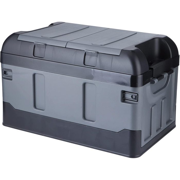 Складаний органайзер для багажника з 2 відділеннями, для дому, авто, вантажопідйомність 60 кг (матовий чорний колір)