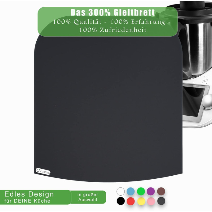 Ковзаюча дошка Coolina Premium для Thermomix - підходить для TM5, TM6 & TM31 - Високоякісна ковзаюча - виготовлена з акрилу - антрациту