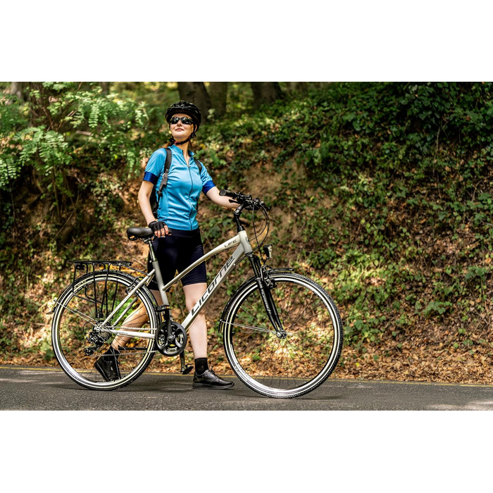 Велосипед Licorne Bike преміум-класу для трекінгу 28 дюймів для чоловіків, хлопчиків, дівчаток та жінок, 21 швидкість, міський велосипед, чоловічий велосипед LV-ATB сірий/чорний 28.0 дюймів