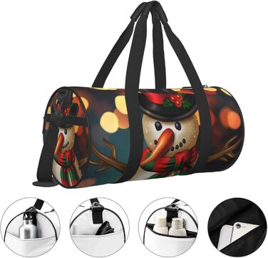 Яскрава дорожня сумка Веселий Сніговик, спортивна сумка для чоловіків та жінок, велика сумка для подорожей та спорту