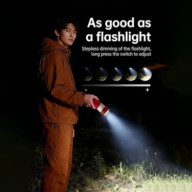 Ліхтар для кемпінгу Srliya, складний, підвісний, ліхтарик для намету, портативний, акумуляторний, кемпінговий ліхтарик для подорожей на природі, походів, надзвичайних ситуацій (цегляно-червоний)